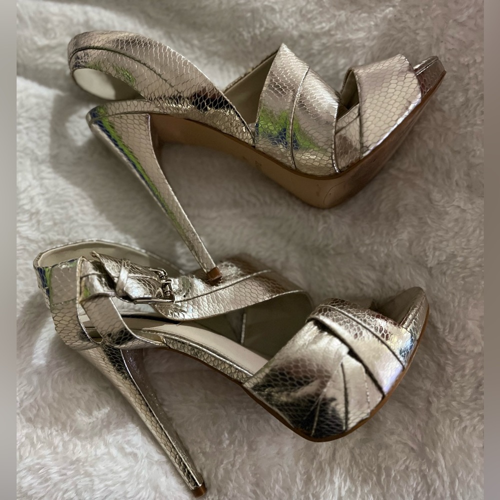 Zara faux leather platform sandal